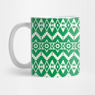 Green Geometric Xmas Print Mug